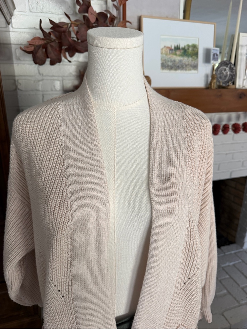 Universal Thread Cream Open-Front Knit Cardigan - Picture 4 of 5